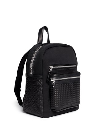 Front View - Click To Enlarge - ASH - 'Neema' embossed leather neoprene small backpack