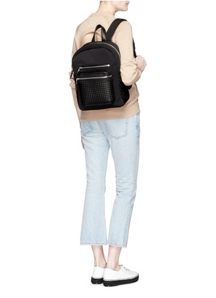 Figure View - Click To Enlarge - ASH - 'Neema' embossed leather neoprene small backpack