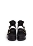 Front View - Click To Enlarge - ASH - 'Vantage' stud buckle leather platform sandals