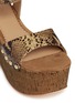Detail View - Click To Enlarge - ASH - 'Capri Bis' snake effect leather cork platform sandals