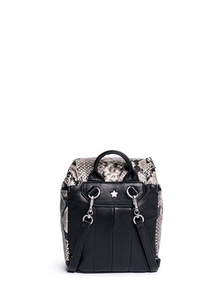 Back View - Click To Enlarge - ASH - 'Harper' mini snake embossed leather backpack