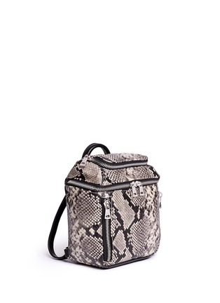 Front View - Click To Enlarge - ASH - 'Harper' mini snake embossed leather backpack