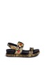 Main View - Click To Enlarge - ASH - 'Stone' metallic leather sandals