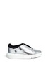 Main View - Click To Enlarge - PEDDER RED - 'Lory' neoprene collar mirror leather slip-on sneakers