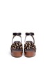 Front View - Click To Enlarge - SAM EDELMAN - 'Brynn' leopard print calfhair wooden platform sandals
