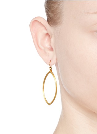 Figure View - Click To Enlarge - NIIN - 'Umbra' oval brushed gold earrings