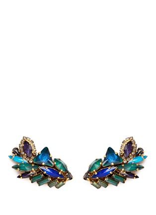 Main View - Click To Enlarge - ERICKSON BEAMON - 'St. Moritz' Swarovski crystal 24k gold plated earrings