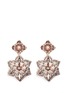 Main View - Click To Enlarge - ERICKSON BEAMON - 'War of the Roses' Swarovski crystal floral drop earrings