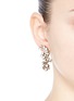Figure View - Click To Enlarge - ERICKSON BEAMON - 'Swan Lake' Swarovski crystal 24k gold plated crescent earrings