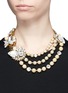 Figure View - Click To Enlarge - ERICKSON BEAMON - 'Swan Lake' tiered faux pearl Swarovski crystal necklace