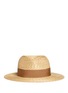 Main View - Click To Enlarge - LANVIN - Grosgrain ribbon straw fedora hat
