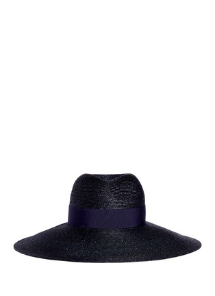 Main View - Click To Enlarge - LANVIN - Grosgrain ribbon straw capeline hat