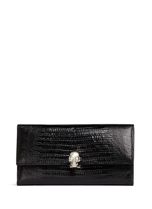 Main View - Click To Enlarge - ALEXANDER MCQUEEN - Skull leather continental wallet