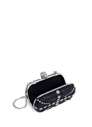Detail View - Click To Enlarge - ALEXANDER MCQUEEN - Union Jack skull leather box clutch