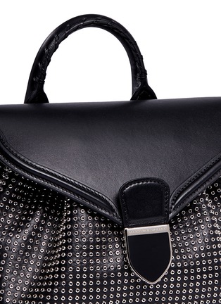 Detail View - Click To Enlarge - ALEXANDER MCQUEEN - Small eyelet leather backpack