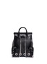 Back View - Click To Enlarge - ALEXANDER MCQUEEN - Small eyelet leather backpack