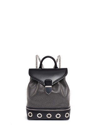 Main View - Click To Enlarge - ALEXANDER MCQUEEN - Small eyelet leather backpack