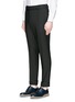 Front View - Click To Enlarge - VALENTINO GARAVANI - Pintucked wool-Mohair jogging pants