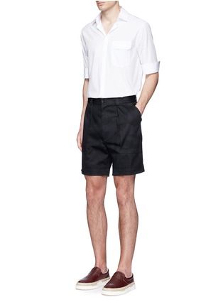 Figure View - Click To Enlarge - VALENTINO GARAVANI - 'Camu Noir' cotton twill shorts