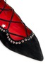 Detail View - Click To Enlarge - PEDDER RED - 'Joey-Rock' eyelet suede lace-up skimmer flats