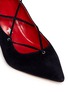 Detail View - Click To Enlarge - PEDDER RED - 'Jess' suede lace-up pumps