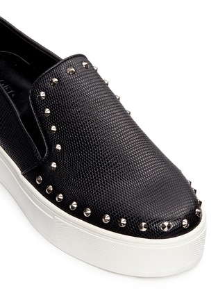 Detail View - Click To Enlarge - PEDDER RED - 'Aidan' stud leather skate slip-ons