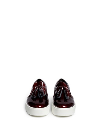 Figure View - Click To Enlarge - PEDDER RED - 'Aidan' tassel patent leather skate slip-ons