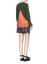 Figure View - Click To Enlarge - SACAI - Star lace camisole rib knit sweater set