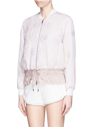 Front View - Click To Enlarge - 3.1 PHILLIP LIM - Quilted jacquard drawstring hem bomber jacket