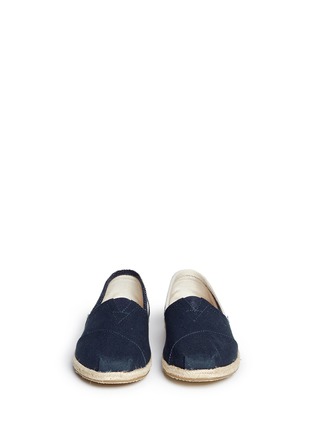 Figure View - Click To Enlarge - 90294 - Classic stripe canvas slip-ons