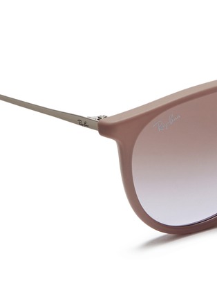 Detail View - Click To Enlarge - RAY-BAN - 'Erika' matte acetate frame wire temple sunglasses