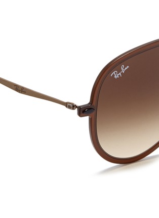 Detail View - Click To Enlarge - RAY-BAN - 'Light Ray' matte acetate aviator sunglasses