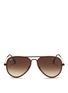 Main View - Click To Enlarge - RAY-BAN - 'Light Ray' matte acetate aviator sunglasses