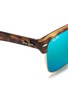 Detail View - Click To Enlarge - RAY-BAN - 'Clubmaster Oversized' matte acetate browline mirror sunglasses