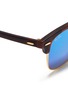 Detail View - Click To Enlarge - RAY-BAN - 'Clubmaster' matte acetate browline mirror sunglasses