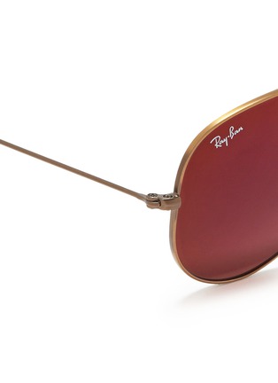 Detail View - Click To Enlarge - RAY-BAN - 'Aviator Large Metal' mirror sunglasses