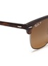 Detail View - Click To Enlarge - RAY-BAN - 'Clubmaster Folding' matte tortoiseshell acetate browline sunglasses