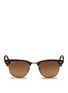 Main View - Click To Enlarge - RAY-BAN - 'Clubmaster Folding' matte tortoiseshell acetate browline sunglasses
