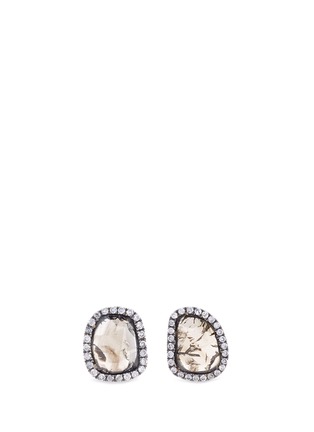 Main View - Click To Enlarge - MONIQUE PÉAN - Diamond 18k white gold earrings