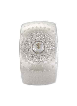 Main View - Click To Enlarge - BUCCELLATI - 'Antho Dahlia' diamond 18k white gold cuff watch