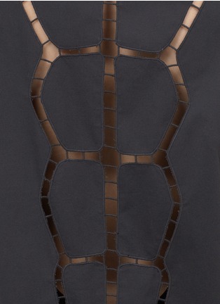 Detail View - Click To Enlarge - ALEXANDERWANG - Cut-out back cotton-poplin shirt dress