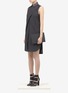 Detail View - Click To Enlarge - ALEXANDERWANG - Cut-out back cotton-poplin shirt dress