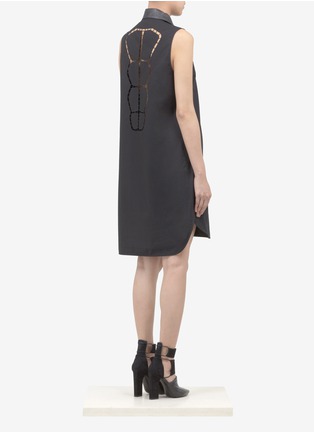 Back View - Click To Enlarge - ALEXANDERWANG - Cut-out back cotton-poplin shirt dress