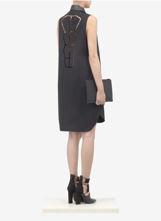 Figure View - Click To Enlarge - ALEXANDERWANG - Cut-out back cotton-poplin shirt dress
