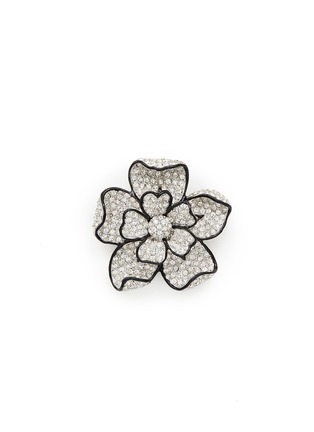 Main View - Click To Enlarge - KENNETH JAY LANE - Crystal pavé flower brooch