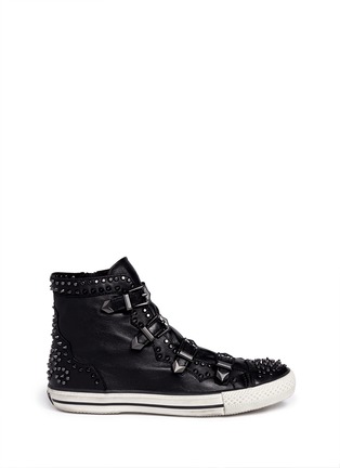 Main View - Click To Enlarge - ASH - Viking studded metallic leather sneakers