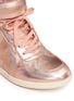Detail View - Click To Enlarge - ASH - 'Beck' metallic leather high-top wedge sneakers