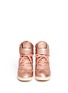 Figure View - Click To Enlarge - ASH - 'Beck' metallic leather high-top wedge sneakers