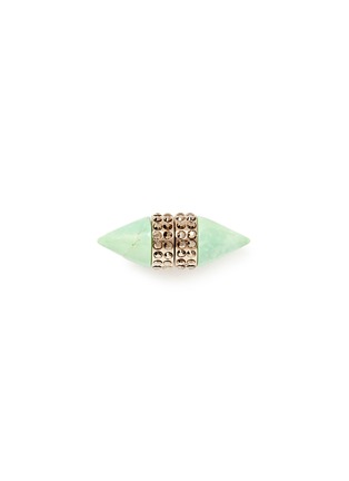 Main View - Click To Enlarge - GIVENCHY - Small green howlite double cone magnetic earring