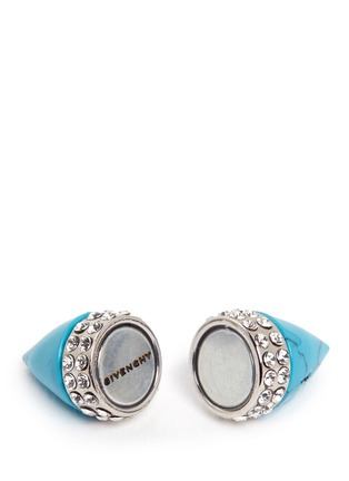 Detail View - Click To Enlarge - GIVENCHY - Small turquoise double cone magnetic earring